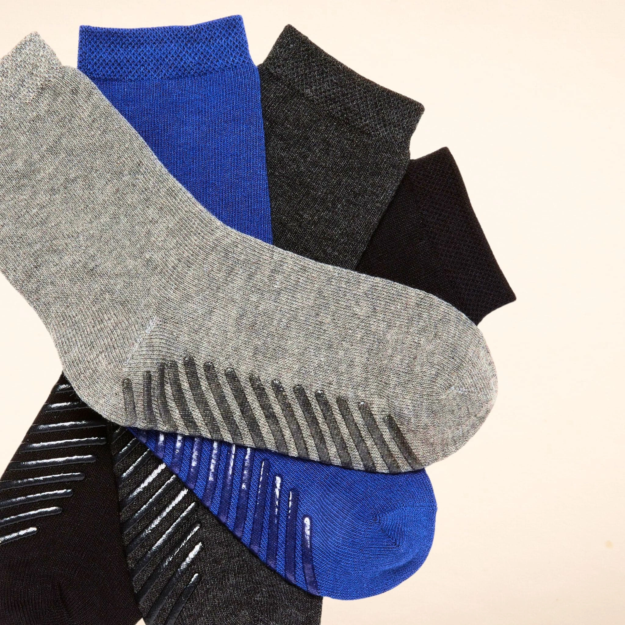 Cozy Crew Grip Socks for Little Feet 4-Pack: Fun & Safe Steps!
